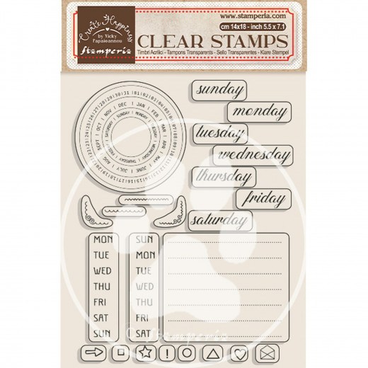 Stamperia Clear Stamps - Create Happiness Christmas - Weekly Planner