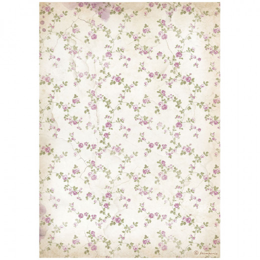 Stamperia Rice Paper - Lavender - Little Flowers Background
