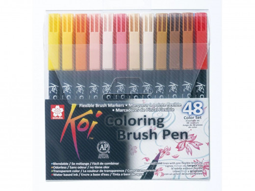 Sakura Koi Coloring Brush Pens 48 Color Set