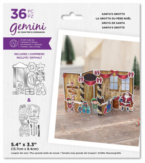 Gemini Clear Stamps and Die - XMAS 3D Scene Santas Grotto