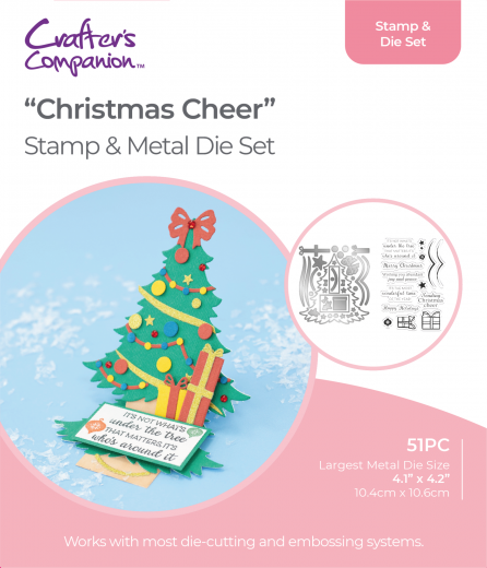 Clear Stamps and Die Set - Shaped Card Base Christmas Cheer