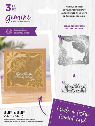 Gemini Clear Stamps and Die - Merrily on High