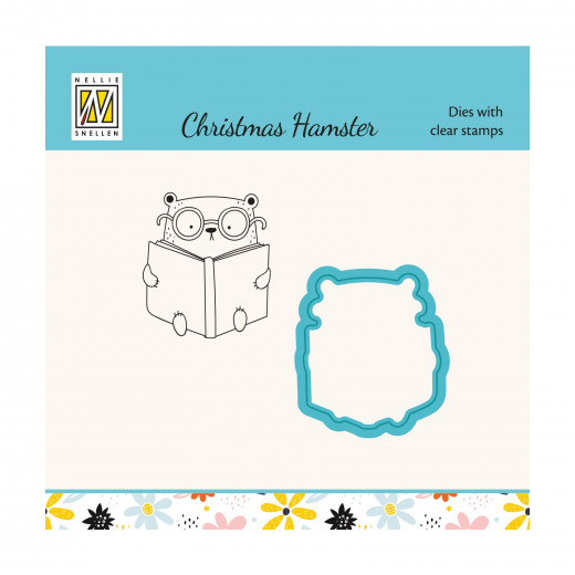 Cutting Die and Clear Stamps Set - Xmas Hamster with Christmas Stories