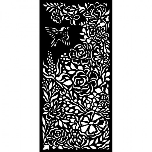 Stamperia Thick Stencil - Garden of Promises Bird