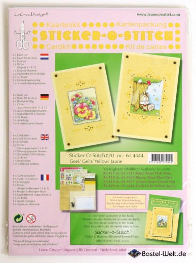 Kartenbastelpackung - Sticker-O-Stitch - Gelb