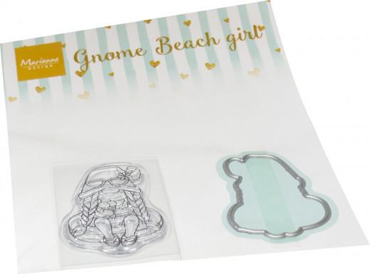 Clear Stamps and Cutting Die - Gnome Beach Girl