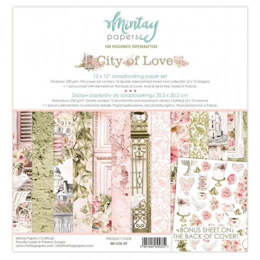 Mintay - City of Love - 12x12 Paper Pack