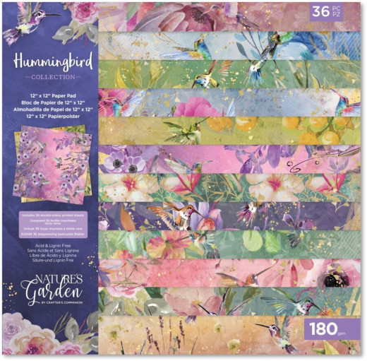 Hummingbird 12x12 Paper Pad
