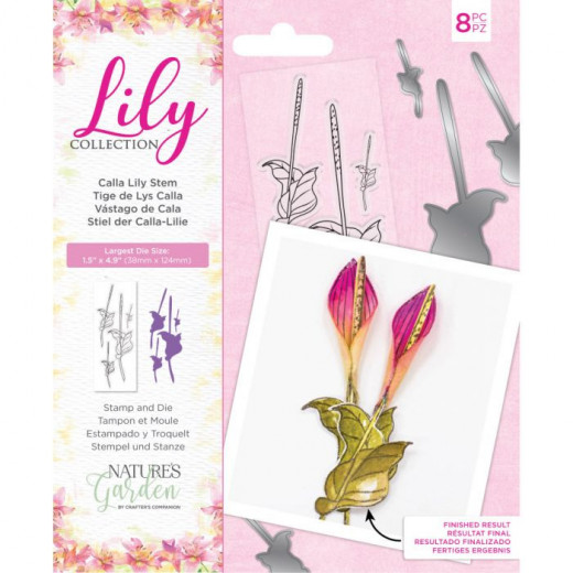 Clear Stamps and Die Set - Lily Calla Lily Stem