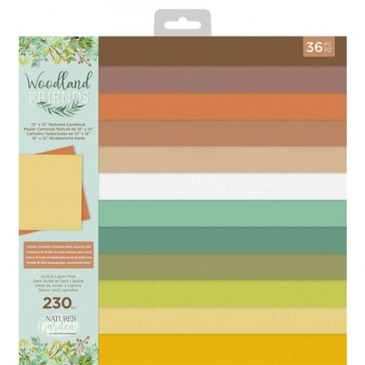 Woodland Friends 12x12 Textured Cardstock Pad