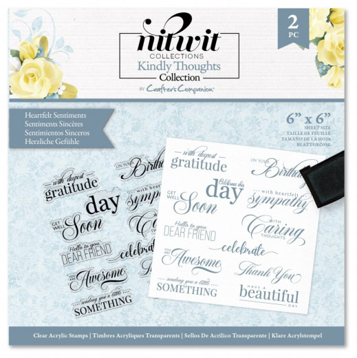 Clear Stamps - Kindly Thoughts Heartfelt Sentiments
