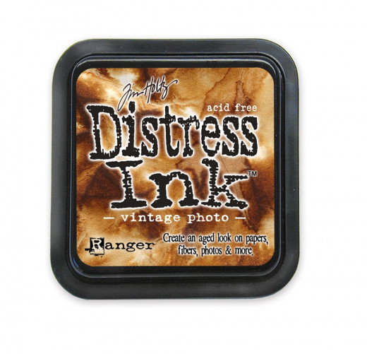 Distress Ink Kissen - Vintage Photo