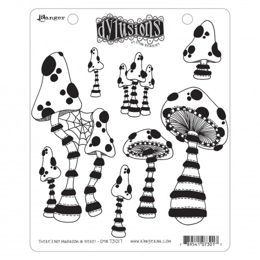 Dylusions Cling Stamps - There s No Mushroom In Here
