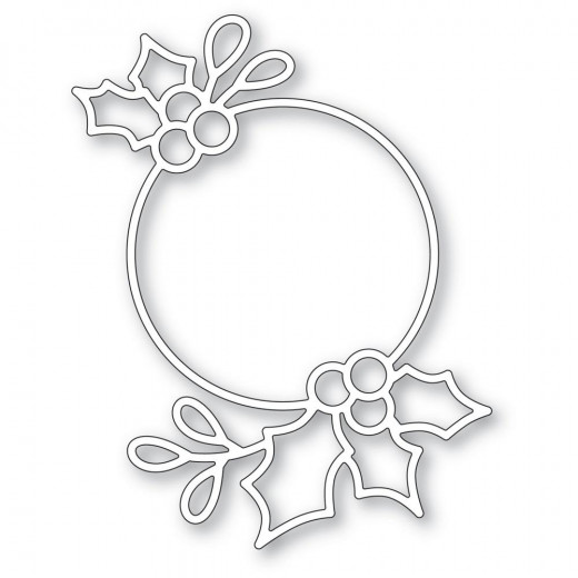 Poppystamps Metal Dies - Holly Ring