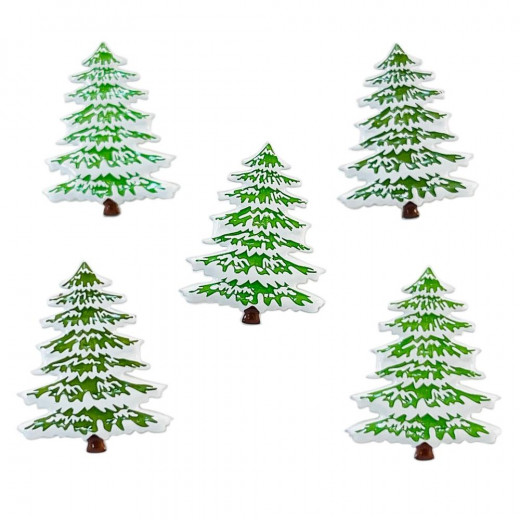 Eyelet Outlet Shape Brads - Snow Tree