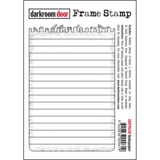Darkroom Door Cling Stamps - Frame Notepaper