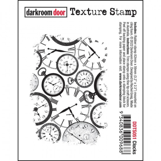 Darkroom Door Cling Stamps - Texture Clocks