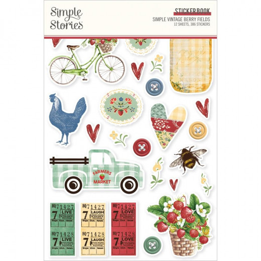 Simple Stories Sticker Book - Simple Vintage Berry Fields