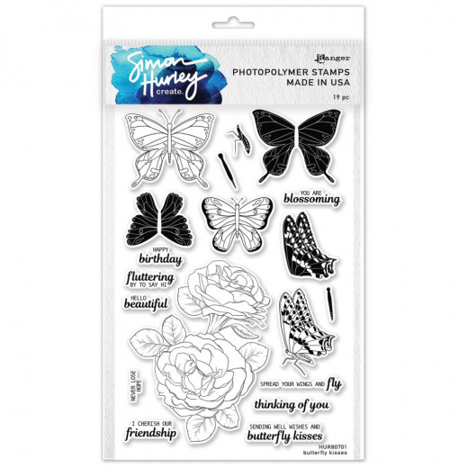 Simon Hurley Clear Stamps - Butterfly Kisses