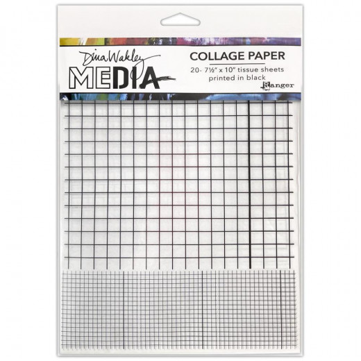 Dina Wakley Media Collage Tissue Paper - Grid