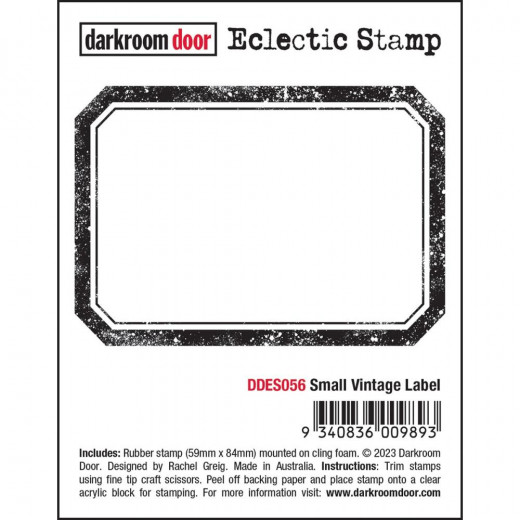 Darkroom Door Cling Stamps - Eclectic Small Vintage Label