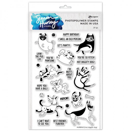 Simon Hurley Clear Stamps - Hot Diggity Dog