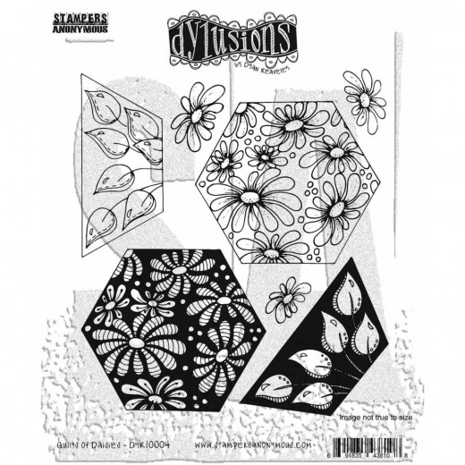 Dyan Reaveley's Dylusions - Cling Stamp Collections - Quilts Of Daisies