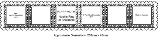 FINE Napkin Ring or Bookmark Outside Large Scallop EasyEdge