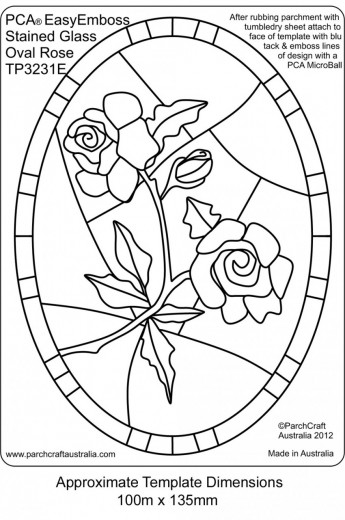 Embossing Easy Emboss Stained Glass Oval Rose