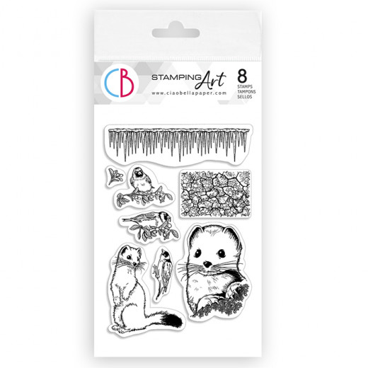 Clear Stamps - Ermine and Goldfinch