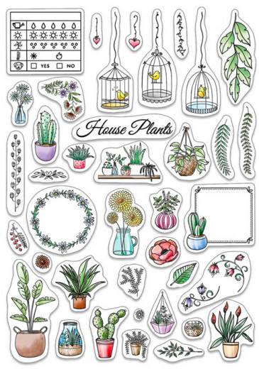 Clear Stamp Set - BuJo House Plants