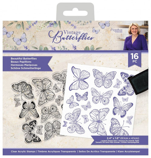 Clear Stamps - Vintage Butterflies Beautiful Butterflies