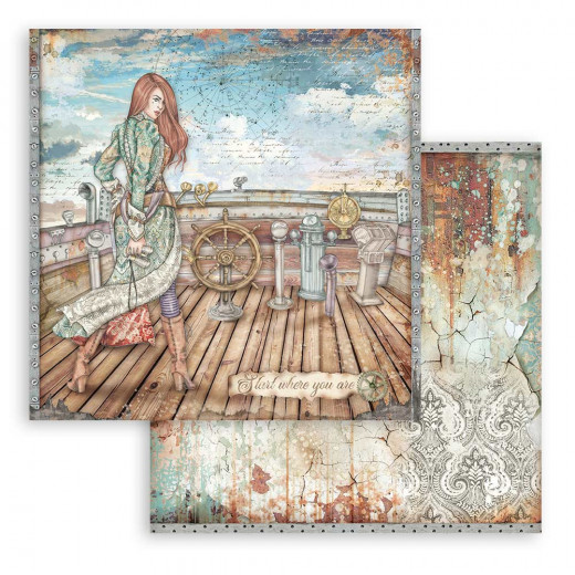 Stamperia 2-seitiges 12x12 Designpapier - Lady Vagabond Lifestyl