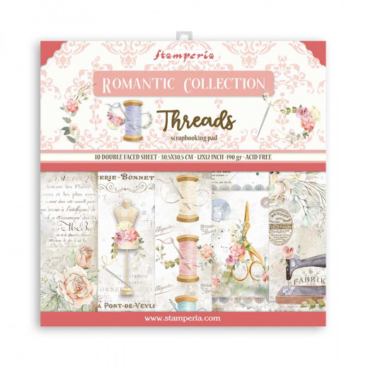 Romantic Threads 12x12 Paper Pack