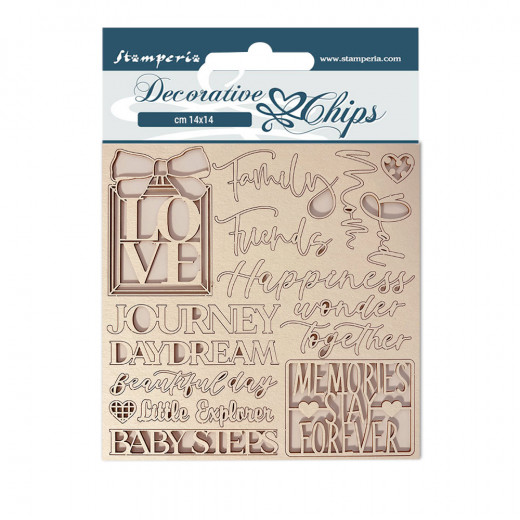 Stamperia Decorative Chips - DayDream Writings