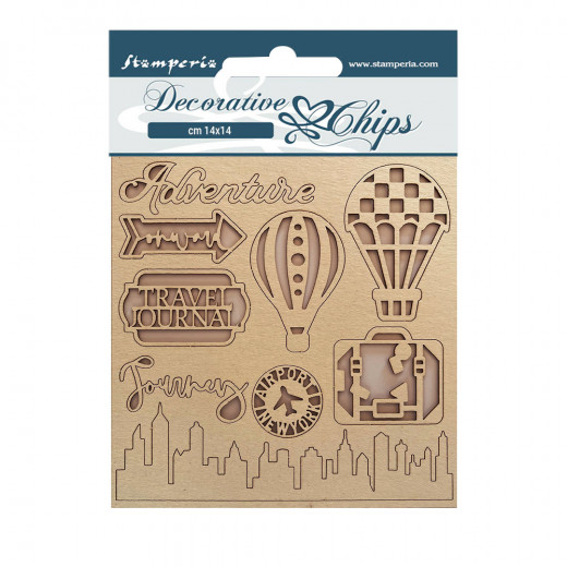 Stamperia Decorative Chips - Sir Vagabond travel
