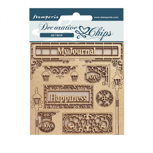 Stamperia Decorative Chips - Sweet winter my Journal 