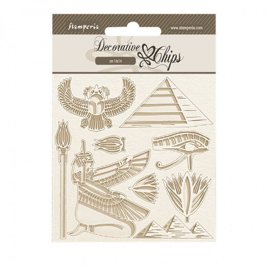 Stamperia Decorative Chips - Fortune - Egypt Pyramid