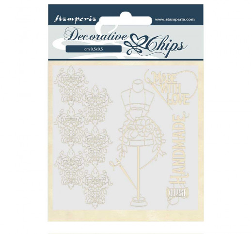 Stamperia Decorative Chips - Threads Couture