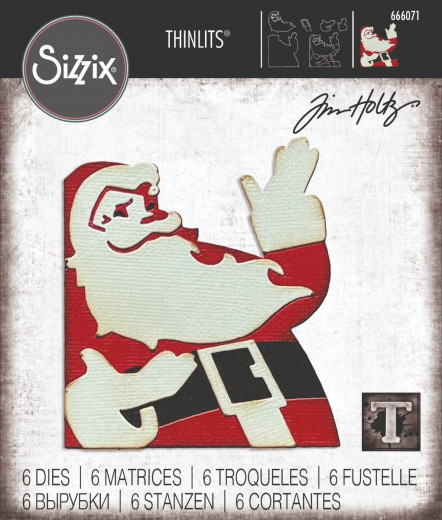 Thinlits Die Set by Tim Holtz - Retro Santa