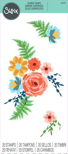 Sizzix Layered Clear Stamps - Painted Florals