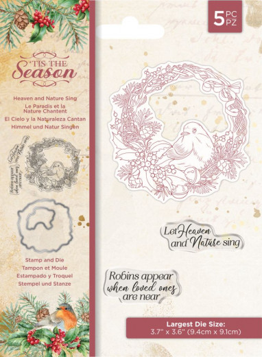 Clear Stamps and Cutting Die - Tis the Season Heaven and Nature Sing