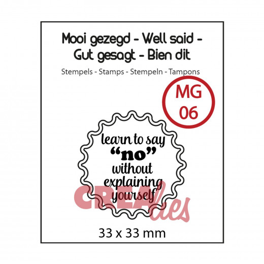 Clear Stamps - Gut gesagt Englische Stempel No.6 Learn to say no