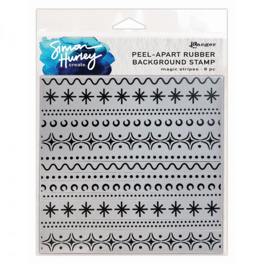 Simon Hurley create. Background Cling Stamps - Magic Stripes