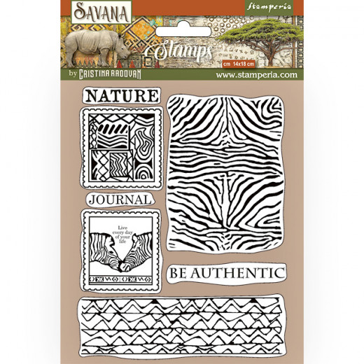 Cling Stamps - Savana Zebra Texture