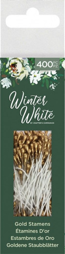 Flower Stamens - Winter White Gold