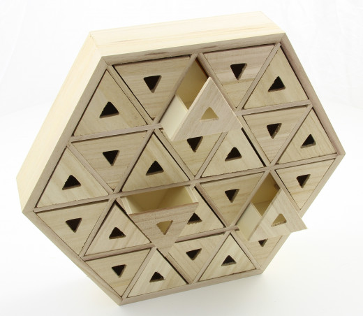 Adventskalender Holz Hexagon