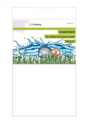 CraftEmotions ColorCard - Zeichenpapier für Marker weiß A4
