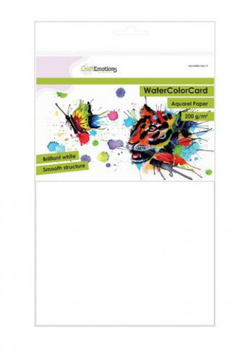 CraftEmotions WaterColorCard  - brilliant weiß