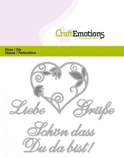 CraftEmotions Die Text - Liebe Grüsse (DE)